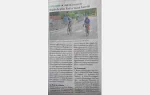 Article  du Courrier de l' Ouest  de SAINT VARENT le 14/07/19 .