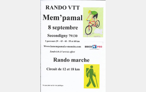 Randonné VTT le 08/09/19 d'un  partenaire publicitaire de la course de SECONDIGNY.